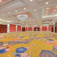 Amway Grand_Ambassador Ballroom_Empty_Floral Carpet_Chandeliers