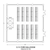 Floor Plan_Ford  Classroom - Classroom Capacity (130)