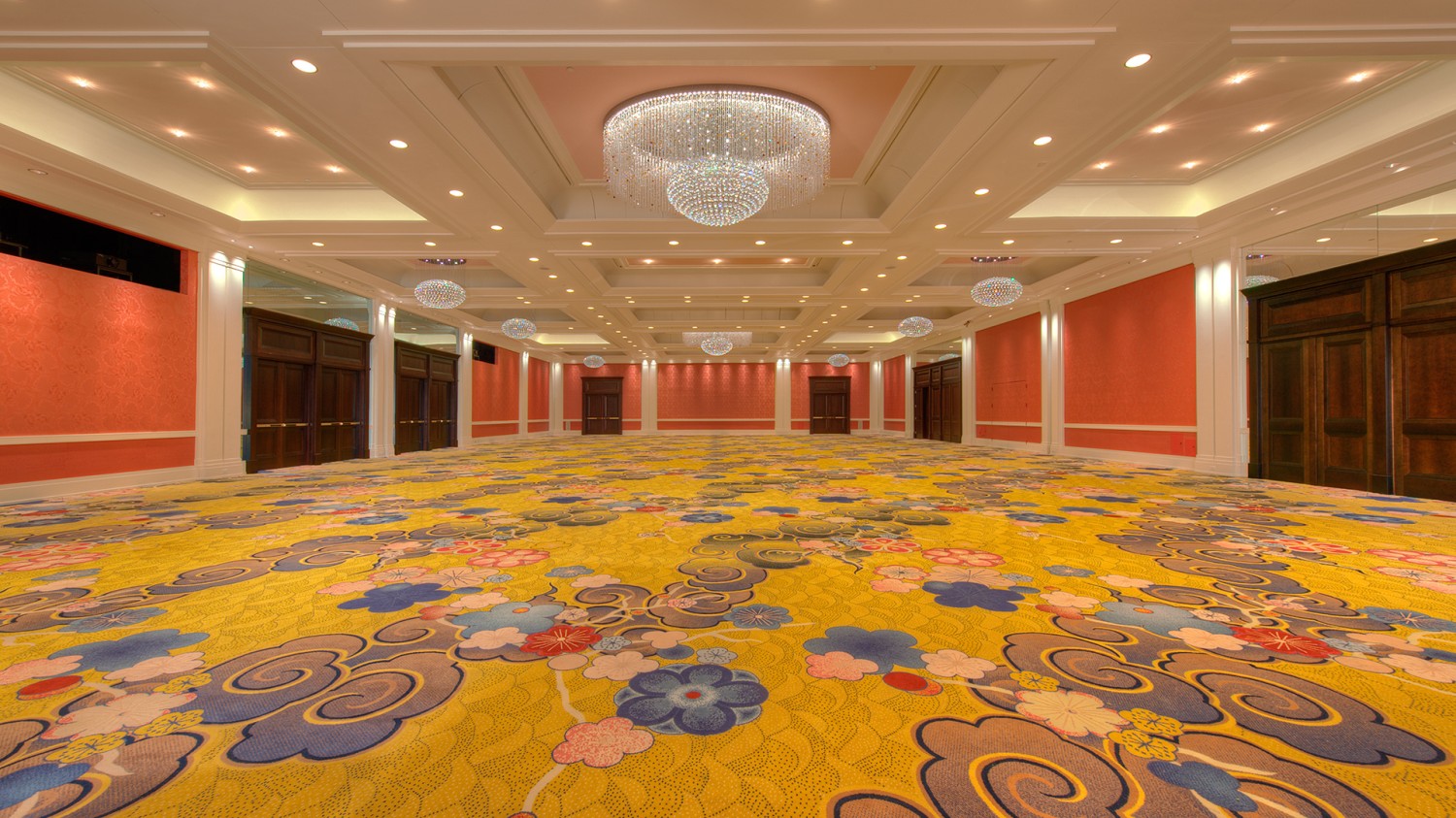 Amway Grand_Ambassador Ballroom_Ballroom_Meeting Room_Event Space_Empty_Chandeliers_Doors