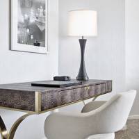 Amway Grand_Guest Room Detail_Desk_Chair_Lamp_Framed Photo