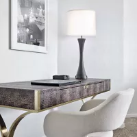 Amway Grand_Guest Room Detail_Desk_Chair_Lamp_Framed Photo