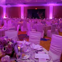 Amway Grand_Wedding Set Up_Tables_Chairs_Flowers_Candles