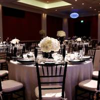 Amway Grand_Ambassador Ballroom_Wedding Set Up_Chandelier_Linen_Tables_Chairs_Flowers_Candles